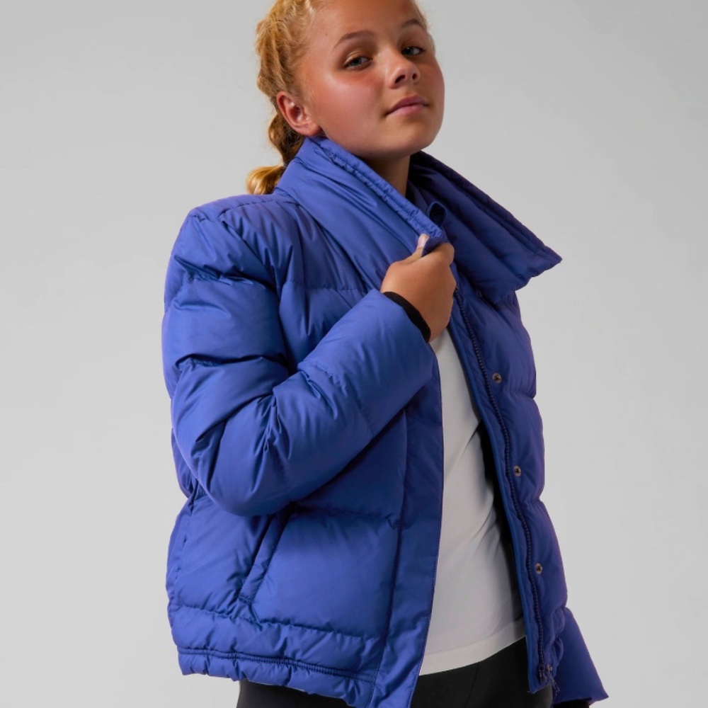 Athleta Girl Sleigh All Day Down Jacket, Damask Blue, NWT